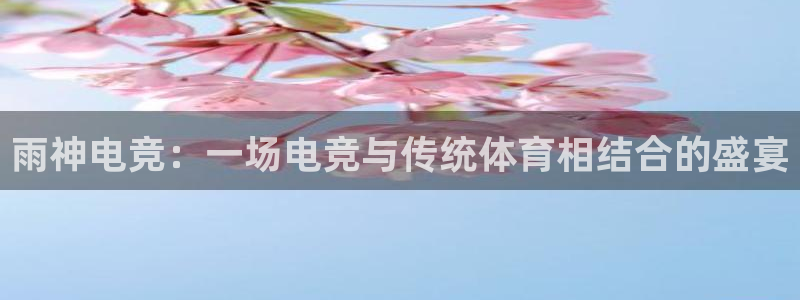 火狐电竞能提现么：雨神电竞：一场电竞与传统体育相结合的盛宴